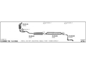 IMASAF 561000404 išmetimo sistema 
 Išmetimo sistema -> Išmetimo sistema, visa