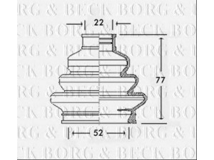 BORG & BECK BCB2310 gofruotoji membrana, kardaninis velenas 
 Ratų pavara -> Gofruotoji membrana