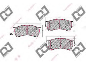 DJ PARTS BP1714 stabdžių trinkelių rinkinys, diskinis stabdys 
 Techninės priežiūros dalys -> Papildomas remontas
6E5Z2001B, GPYB3323ZD, GPYB3323ZE