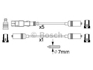 BOSCH 0 986 356 350 uždegimo laido komplektas 
 Kibirkšties / kaitinamasis uždegimas -> Uždegimo laidai/jungtys
037 905 409 D