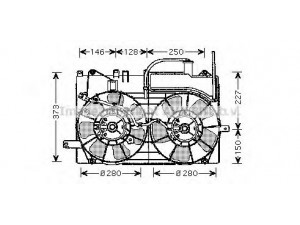 AVA QUALITY COOLING TO7549 ventiliatorius, radiatoriaus 
 Aušinimo sistema -> Oro aušinimas
1636121040, 1636128080, 1636321030