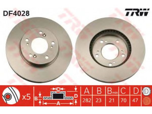 TRW DF4028 stabdžių diskas 
 Stabdžių sistema -> Diskinis stabdys -> Stabdžių diskas
45251S2HN00, 45251SP0000, 45251SZ3000