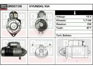 DELCO REMY DRS0136 starteris 
 Elektros įranga -> Starterio sistema -> Starteris
36100-2A000, TM000A33401