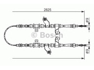 BOSCH 1 987 477 718 trosas, stovėjimo stabdys 
 Stabdžių sistema -> Valdymo svirtys/trosai
96 482 028, 96316682, 96518596