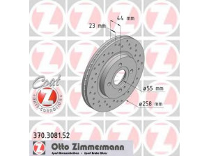 ZIMMERMANN 370.3081.52 stabdžių diskas 
 Dviratė transporto priemonės -> Stabdžių sistema -> Stabdžių diskai / priedai
DF71- 33251