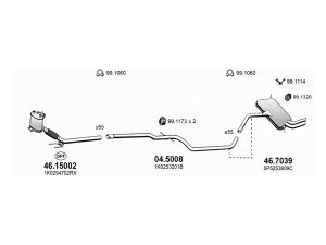ASSO ART3612 išmetimo sistema 
 Išmetimo sistema -> Išmetimo sistema, visa