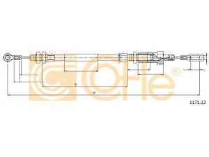 COFLE 1171.12 trosas, stovėjimo stabdys 
 Stabdžių sistema -> Valdymo svirtys/trosai
1310462080, 4745G4