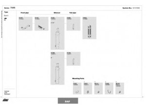 DINEX 121101002 išmetimo sistema 
 Išmetimo sistema -> Išmetimo sistema, visa