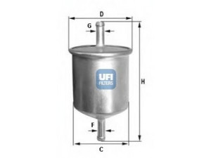 UFI 31.582.00 kuro filtras 
 Techninės priežiūros dalys -> Papildomas remontas
25176286, 16400-V2600, A640M-V2600-SA