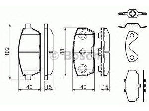 BOSCH 0 986 494 312 stabdžių trinkelių rinkinys, diskinis stabdys 
 Techninės priežiūros dalys -> Papildomas remontas
1A003323Z, 1V6N3328Z, 55200 62873 000