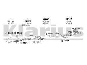 KLARIUS 510239E išmetimo sistema 
 Išmetimo sistema -> Išmetimo sistema, visa