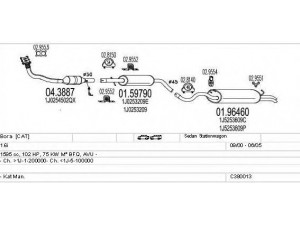 MTS C380013002804 išmetimo sistema 
 Išmetimo sistema -> Išmetimo sistema, visa