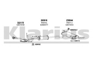 KLARIUS 721004E išmetimo sistema 
 Išmetimo sistema -> Išmetimo sistema, visa