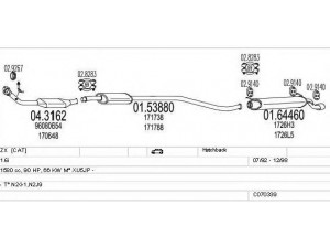 MTS C070339001284 išmetimo sistema 
 Išmetimo sistema -> Išmetimo sistema, visa