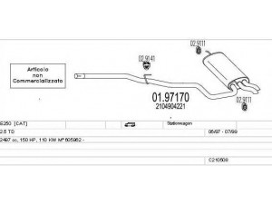 MTS C210508009654 išmetimo sistema 
 Išmetimo sistema -> Išmetimo sistema, visa