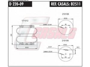 CASALS B2511 dėklas, pneumatinė pakaba 
 Pakaba -> Pneumatinė pakaba
21221356, 16808