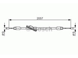 BOSCH 1 987 482 331 trosas, stovėjimo stabdys 
 Stabdžių sistema -> Valdymo svirtys/trosai
204 420 14 85, A 204 420 14 85