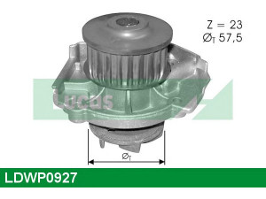LUCAS ENGINE DRIVE LDWP0927 vandens siurblys 
 Aušinimo sistema -> Vandens siurblys/tarpiklis -> Vandens siurblys
46422512, 71713728