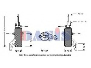 AKS DASIS 800305N džiovintuvas, oro kondicionierius 
 Oro kondicionavimas -> Džiovintuvas
1063959, 97AW19959AB