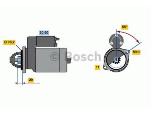 BOSCH 0 986 022 010 starteris 
 Elektros įranga -> Starterio sistema -> Starteris
12 41 7 550 975, 12 41 7 589 350