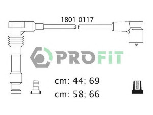 PROFIT 1801-0117 uždegimo laido komplektas 
 Kibirkšties / kaitinamasis uždegimas -> Uždegimo laidai/jungtys
1282146, 1282146ZYL23, 1282147ZYL14