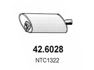 ASSO 42.6028 vidurinis duslintuvas 
 Išmetimo sistema -> Duslintuvas
NTC1322