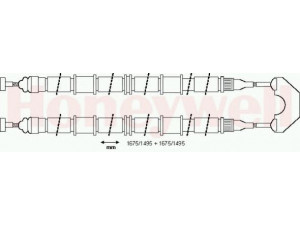 BENDIX 433016B trosas, stovėjimo stabdys 
 Stabdžių sistema -> Valdymo svirtys/trosai
13104993, 24465149, 522008, 522529