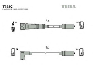 TESLA T593C uždegimo laido komplektas 
 Kibirkšties / kaitinamasis uždegimas -> Uždegimo laidai/jungtys