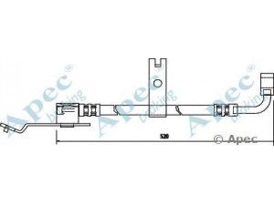 APEC braking HOS3176 stabdžių žarnelė 
 Stabdžių sistema -> Stabdžių žarnelės
4210852, 52007582, 52008674, 52008674AC