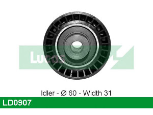LUCAS ENGINE DRIVE LD0907 įtempiklio skriemulys, paskirstymo diržas