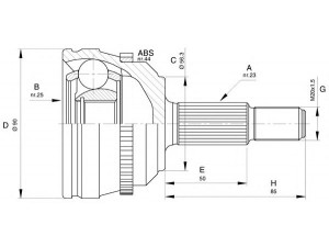 OPEN PARTS CVJ5441.10 jungčių komplektas, kardaninis velenas 
 Ratų pavara -> Sujungimai/komplektas
7701352133
