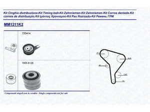 MAGNETI MARELLI 341312111102 paskirstymo diržo komplektas 
 Techninės priežiūros dalys -> Papildomas remontas