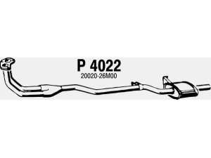 FENNO P4022 priekinis duslintuvas 
 Išmetimo sistema -> Duslintuvas
20020-26M00