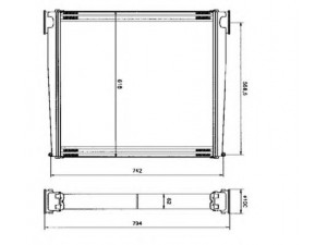 NRF 30105 tarpinis suslėgto oro aušintuvas, kompresorius
81061300095, 81061300122, 81061300124