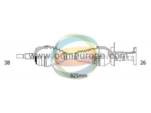 ODM-MULTIPARTS 18-212460 kardaninis velenas 
 Ratų pavara -> Kardaninis velenas
7H0407272AF, 7H0407272AP, 7H0407272AS