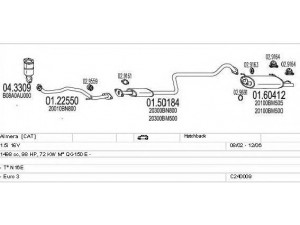 MTS C240009004474 išmetimo sistema 
 Išmetimo sistema -> Išmetimo sistema, visa