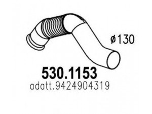 ASSO 530.1153 išleidimo kolektorius 
 Išmetimo sistema -> Išmetimo vamzdžiai
9424903219, 9424904319
