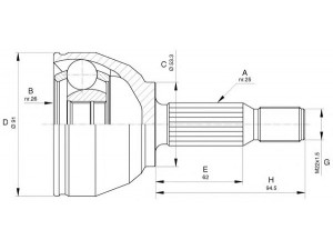 OPEN PARTS CVJ5654.10 jungčių komplektas, kardaninis velenas 
 Ratų pavara -> Sujungimai/komplektas
1329584, 1329586, 4490557, 4501957