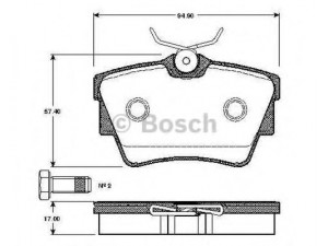 BOSCH 0 986 TB2 737 stabdžių trinkelių rinkinys, diskinis stabdys
701 698 451, 7D0 698 451