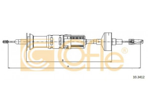 COFLE 10.3412 sankabos trosas 
 Dviratė transporto priemonės -> Kabeliai ir tachometro velenaai -> Sankabos trosas
191721335AB