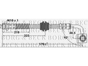 BORG & BECK BBH7070 stabdžių žarnelė 
 Stabdžių sistema -> Stabdžių žarnelės
0K56A43980A