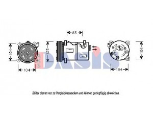 AKS DASIS 853000N kompresorius, oro kondicionierius 
 Oro kondicionavimas -> Kompresorius/dalys
30612618