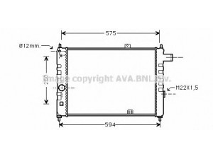 AVA QUALITY COOLING OL2055 radiatorius, variklio aušinimas 
 Aušinimo sistema -> Radiatorius/alyvos aušintuvas -> Radiatorius/dalys
03048797, 1302187, 1302192, 90128774