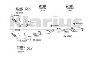 KLARIUS 631190E išmetimo sistema 
 Išmetimo sistema -> Išmetimo sistema, visa