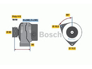 BOSCH 0 986 041 471 kintamosios srovės generatorius 
 Elektros įranga -> Kint. sr. generatorius/dalys -> Kintamosios srovės generatorius
5705 S5, 96 211 584, 5705 S5, 96 211 584
