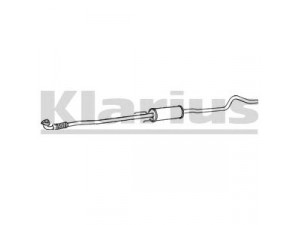 KLARIUS 270728 vidurinis duslintuvas 
 Išmetimo sistema -> Duslintuvas
5852595, 13220793, 13220793, 5852595