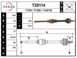 EAI T29114 kardaninis velenas 
 Ratų pavara -> Kardaninis velenas