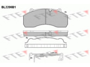 FTE BL2206B1 stabdžių trinkelių rinkinys, diskinis stabdys 
 Techninės priežiūros dalys -> Papildomas remontas
7 258 57, RS188923057317900