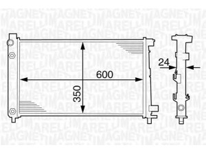 MAGNETI MARELLI 350213823000 radiatorius, variklio aušinimas 
 Aušinimo sistema -> Radiatorius/alyvos aušintuvas -> Radiatorius/dalys
168.500.1902, 1685001602