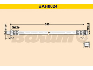 BARUM BAH0024 stabdžių žarnelė 
 Stabdžių sistema -> Stabdžių žarnelės
77 00 804 356, 77 00 824 736, 77 04 003 887